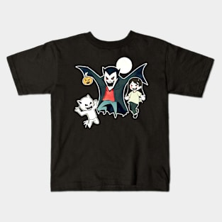 Vampire Trick or Treats at Halloween Kids T-Shirt